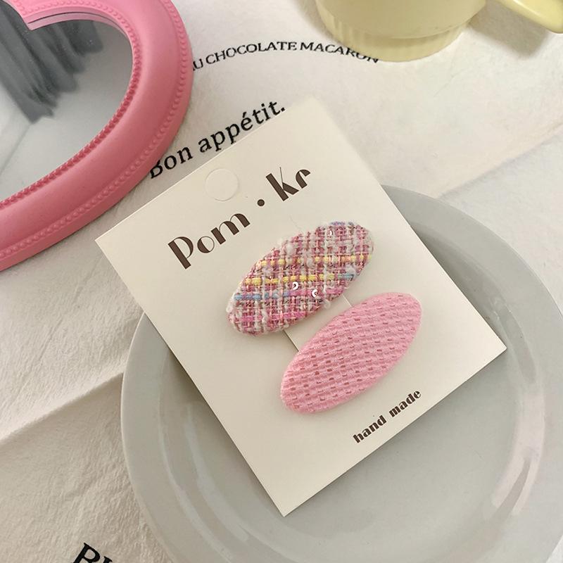 Koreańska spinka do włosów z kokardką w kolorze różowym, idealna do dziecięcych grzywek i kręconych włosów