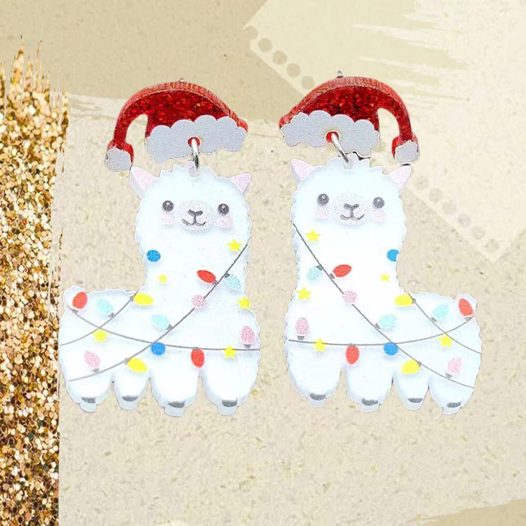 Festive Gingerbread Man & Christmas Tree Earrings - Cute Cartoon Ear Accessories