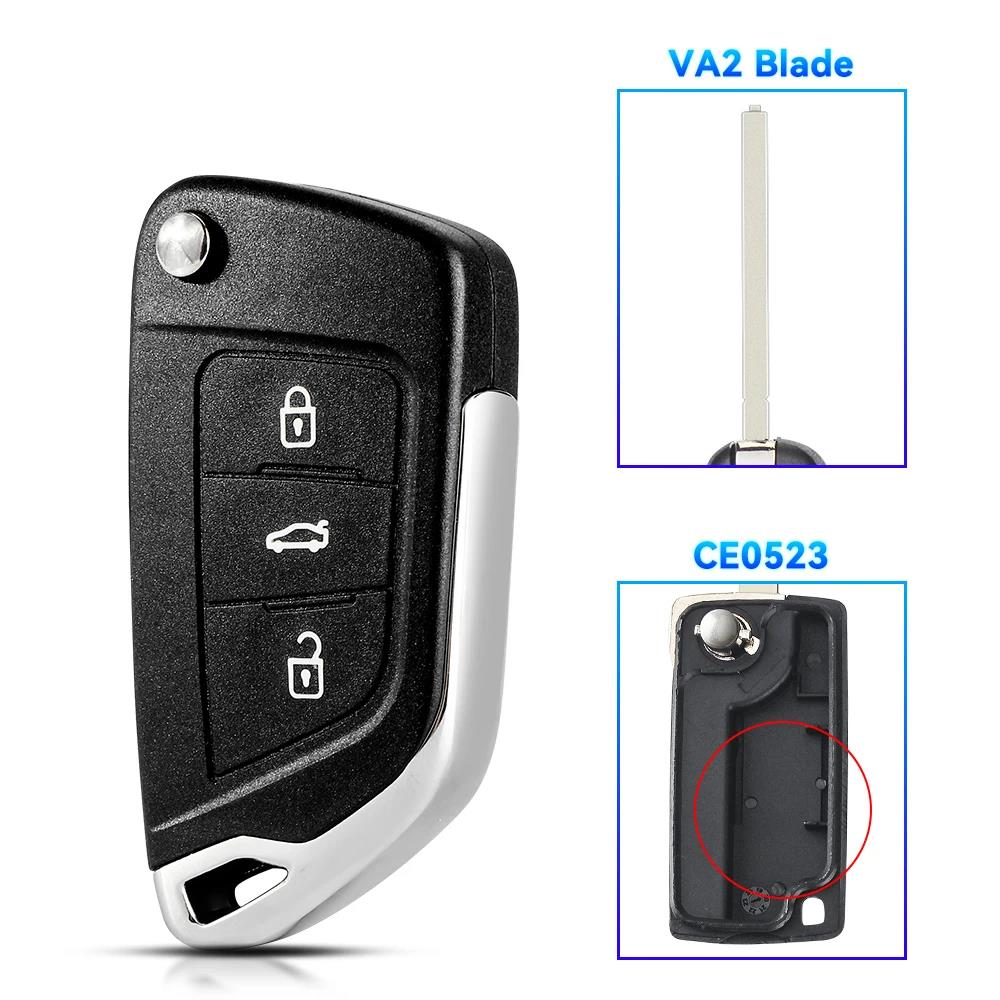 KEYYOU Modified Remote Key Shell Case For Peugeot 207 307 308 406 407 607 807 3008 For Citroen C2 C3 C4 C5 C6 Berlingo Picasso