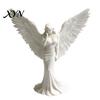 Smooth Edge Angel Sculpture 3D Printed Elegant Figurine with Large Wings, Decorative Statue, Delicate Pleat Curve Statue Art Crafts Decoration