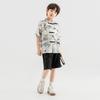 Boys Ink Wash Hanfu Cardigan & Pants Set