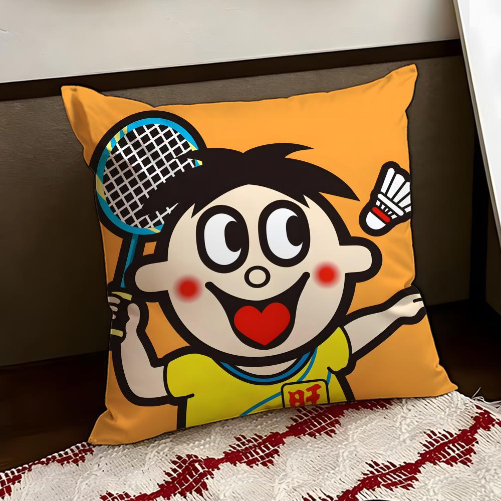 cartoon WWangzai Cushion Cover Reversible Soft Durable Pillow Cover Home  Car MultiScene Use for Daily Comfort