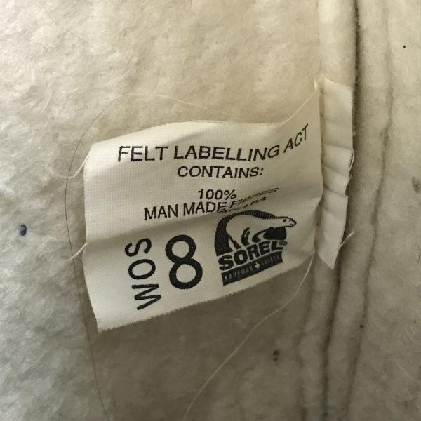 SOREL Vintage 80s-90s Canada Long Snow Boots with Inner WOS8 24.5-25.5 Green Boots Shoes(USED)