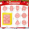 8 PCS Christmas Cookie Molds Christmas Dough Stamps Plastic 3D Cartoon Pressable Cookie Molds DIY Candy Baking Pastry Decoration