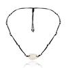 Simple Ethnic Style Shell Necklace, Handmade Beaded Adjustable Neck Chain Bracelet