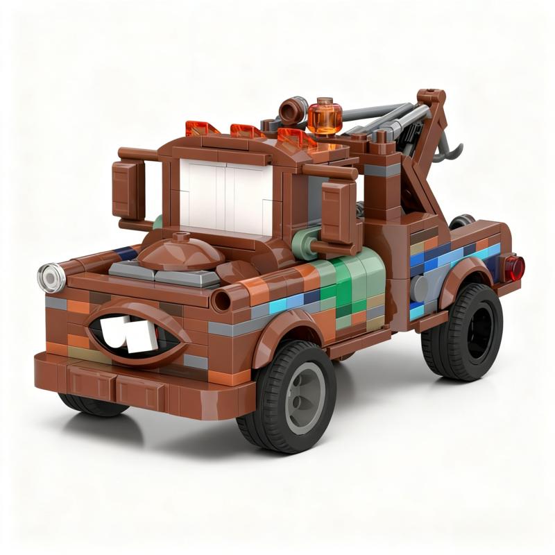 413pcs MOC Tow Mater City Champions Model Building Blocks Creative Display Gift Collectible Decor Kids Premium Adult Desk Home