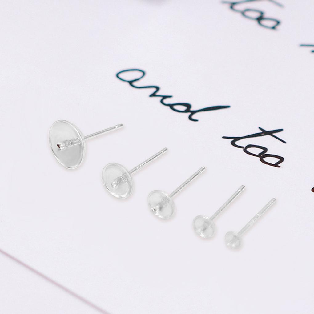 1 Pair Silver Earring Pin Replacement Girls Dangle Earrings Stud Pole Needle DIY Crafting Findings Accessories