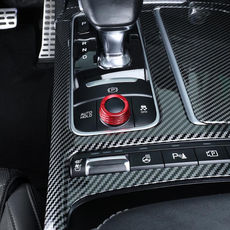 For Kia Stinger 2018- Car Interior Aluminum Alloy Material Auto Driving Mode  Knob Cover Trim Decoration Accessories LHD/RHD
