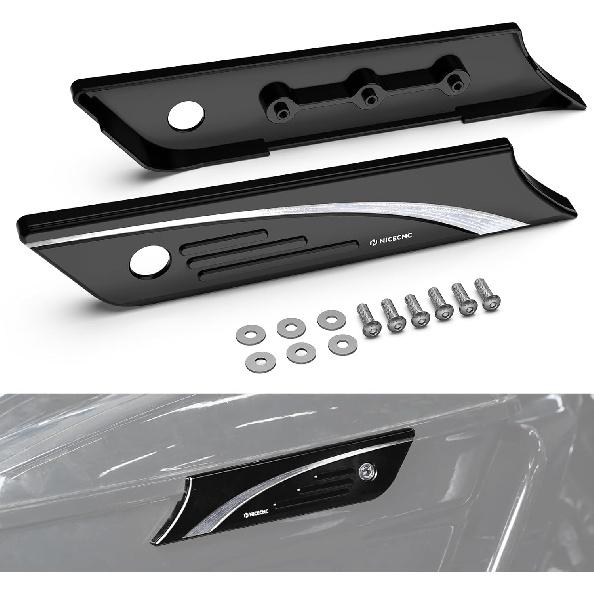 

NICECNC Orange Saddlebag Face Plate Decorative Covers Compatible with Harley Road Glide FLTRX 2015-2023, CVO Limited FLHTKSE 2016-2021, Replacement чёрный