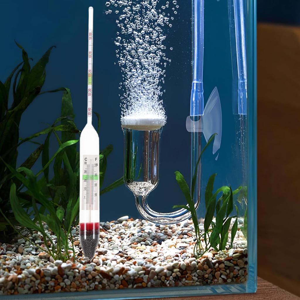 Balacoo Sea Water Densitometer Brine Hydrometer High Precision Salinity Hydrometer Densitometer for Aquarium, Saturated Fish Tank, In Both Fahrenheit