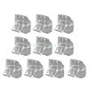 24TE 10Pcs/Set Transparent Bird Feeding Box Dispenser Parrots Feeder with Stable Construction Antisplash Design