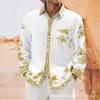 Stylish printed long-sleeve shirt, casual and versatile for daily wear.
