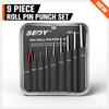 9-Piece Roll Pin Punch Set - Fast Pin Removal - Durable Steel & Construction