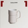 Large Matte White Ceramic Mug