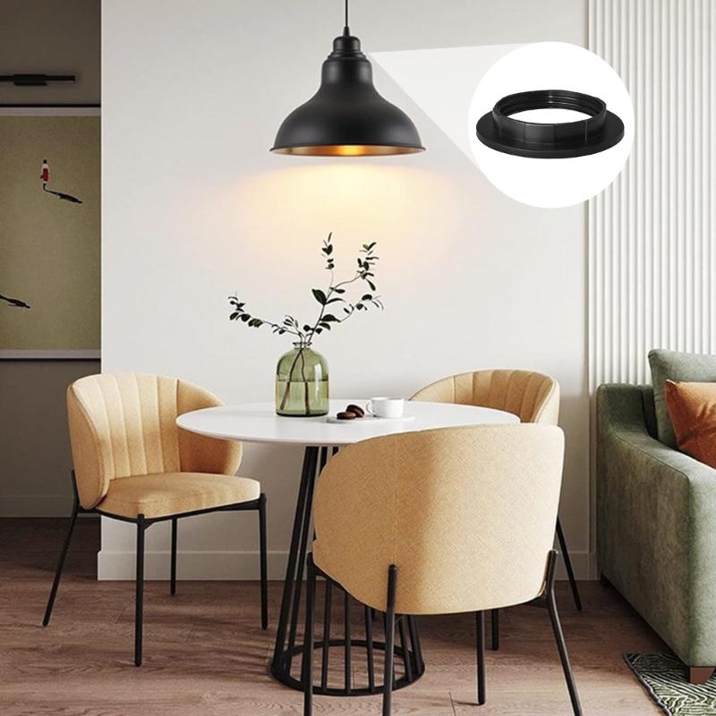 6Pieces Sturdy Plastic Lamp Shade Rings Chandeliers Replacement Light Fixture Adapters Easy Installion Designs