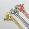 5pcs Adjustable Needle Clasp Beading Necklace Flat O Chain Fashionable Women's Jewelry Making Craft Accessory