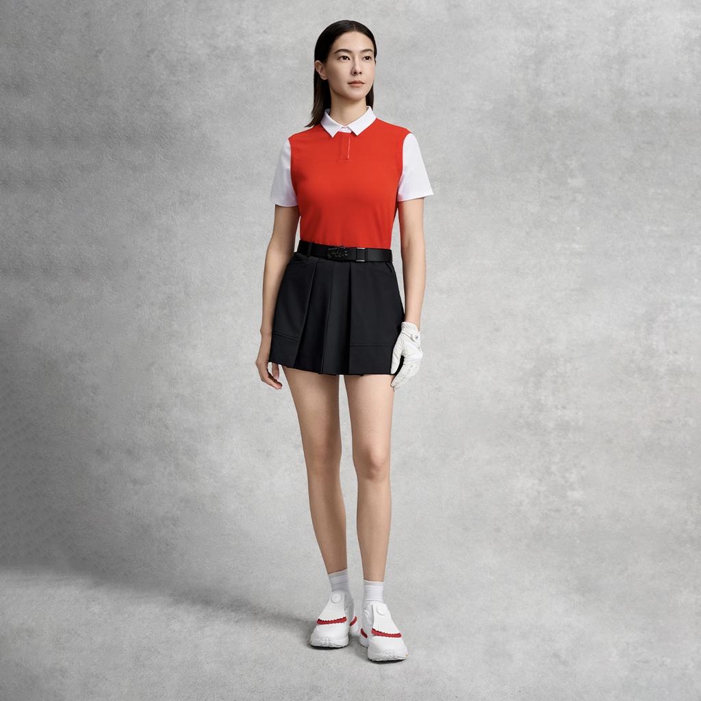 FILA Golf Series Simple Trendy Fashion Sports Golf Versatile Comfortable Woven Casual Shorts Women shorts Deep-Black A11W625817FBK