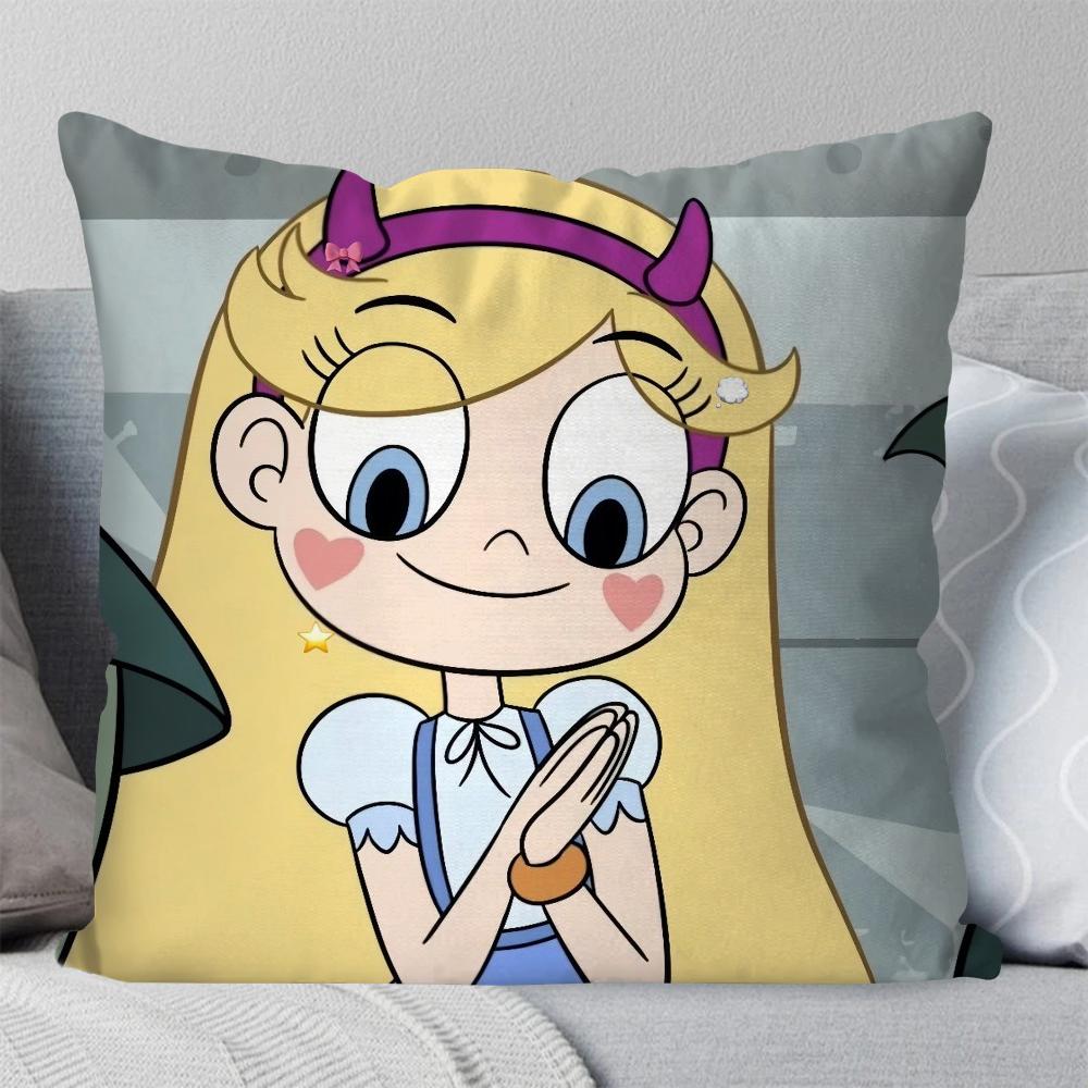 1pc S-Star B-Butterfly Animation Pillow Case Square Pillow Bedroom Sofa LeisureComfortCushionCarLivingRoom Home Decoration 40X40