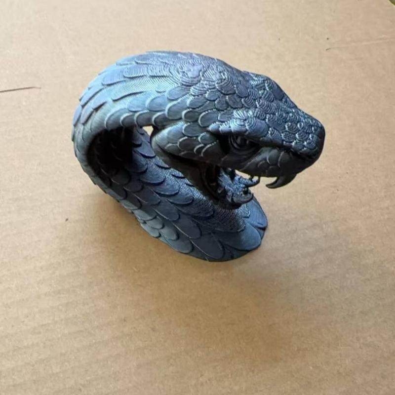 1Pcs Car Interior Accessories Snake Head Collectible Decor Statue Ornament For Car Dashboard Desk Bookshelf And Bonsai Decor