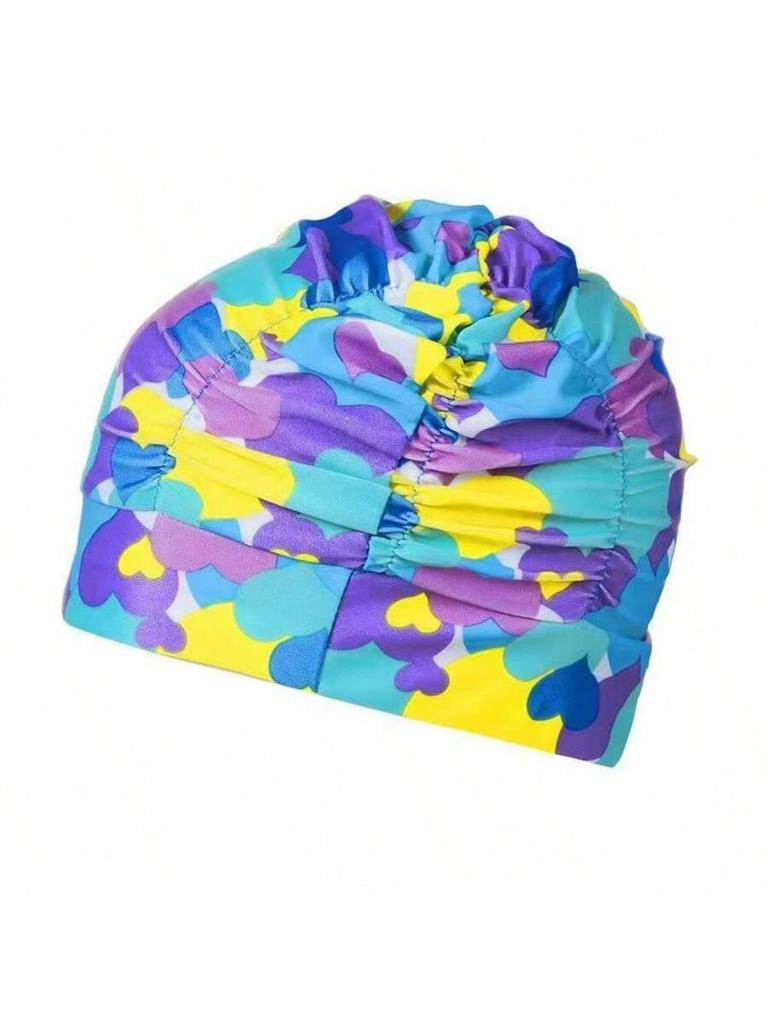 Swimming Cap Women's Long Hair South Korea Fashion Comfortable Cloth Swimming Cap Adult Long Hair Ear Protection Swimming Cap Sw