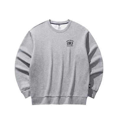 Anta Life Serisi 2025 Kış Kazak Yuvarlak Yaka Sweatshirt Erkek sweatshirt Gri Melanj-Gri 952548701-6