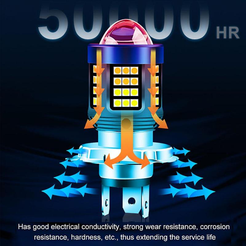 2x BA20D H6 Motorradscheinwerferlampe 12V Hi/Low Beam Lampe Weiße Glühbirne