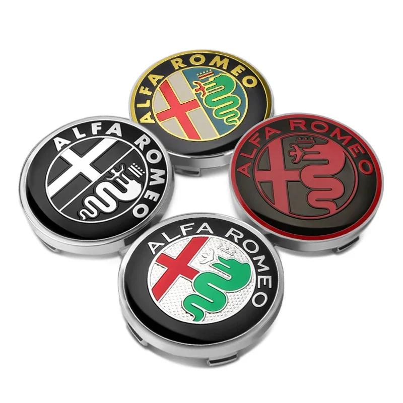 Car Sticker For Alfa Romeo 159 147 4Pcs 60mm Car Wheel Hub Cover Rim Center Cap Decorative Accessories For Alfa Romeo 159 147 GiQX1