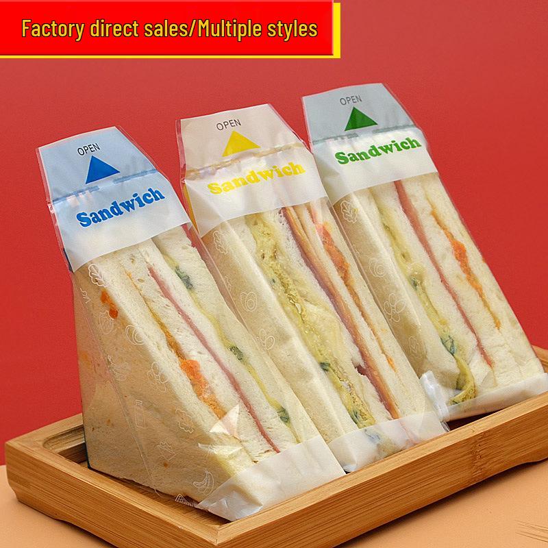 Disposable Transparent Easy-Tear Sandwich and Bread Packaging Bag