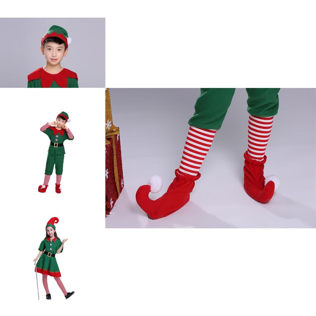 Delightful Christmas Elf Cosplay Costume Couple Outfit For Fancy Dress Xmas Party Role Play