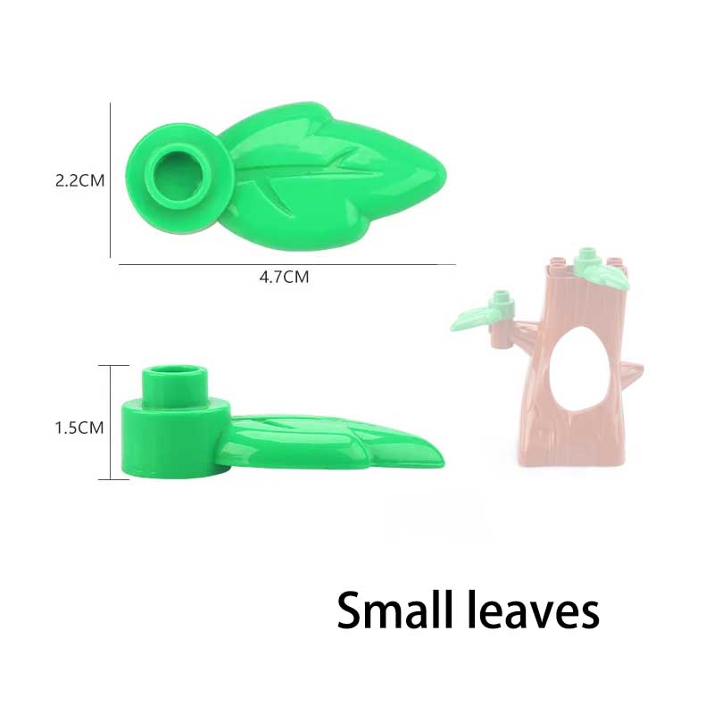 4pcs Big Building Block Forest Plant Series Flower Grass Tree Outdoor Adornment Street Accessories Compatible Scenes Toy For Kid