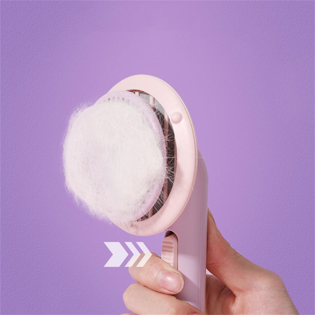 Pet Silicone Comb Comfortable Massage Self Cleaning Hair Removal Pet Grooming Brush with Handle for