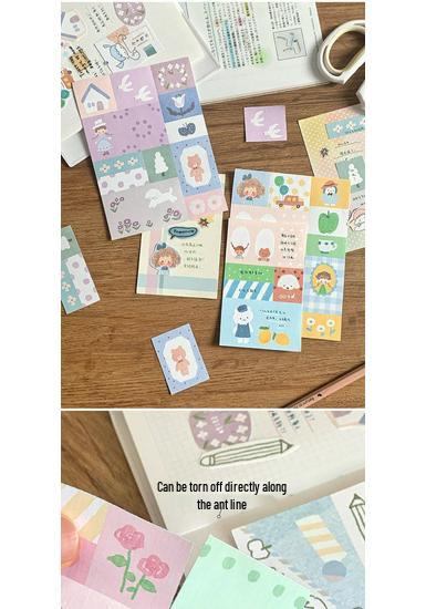Zhuo Da Wang Tear-Off Sticky Notes: Hand-Tear Ant Line Paper for Journal Collage and Scrapbooking.