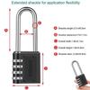 A84E-6 Pack Outdoor Combination Padlock Long Shackle Lock 6.5Cm Shackle Waterproof 4 Digit Resettable Combination Lock