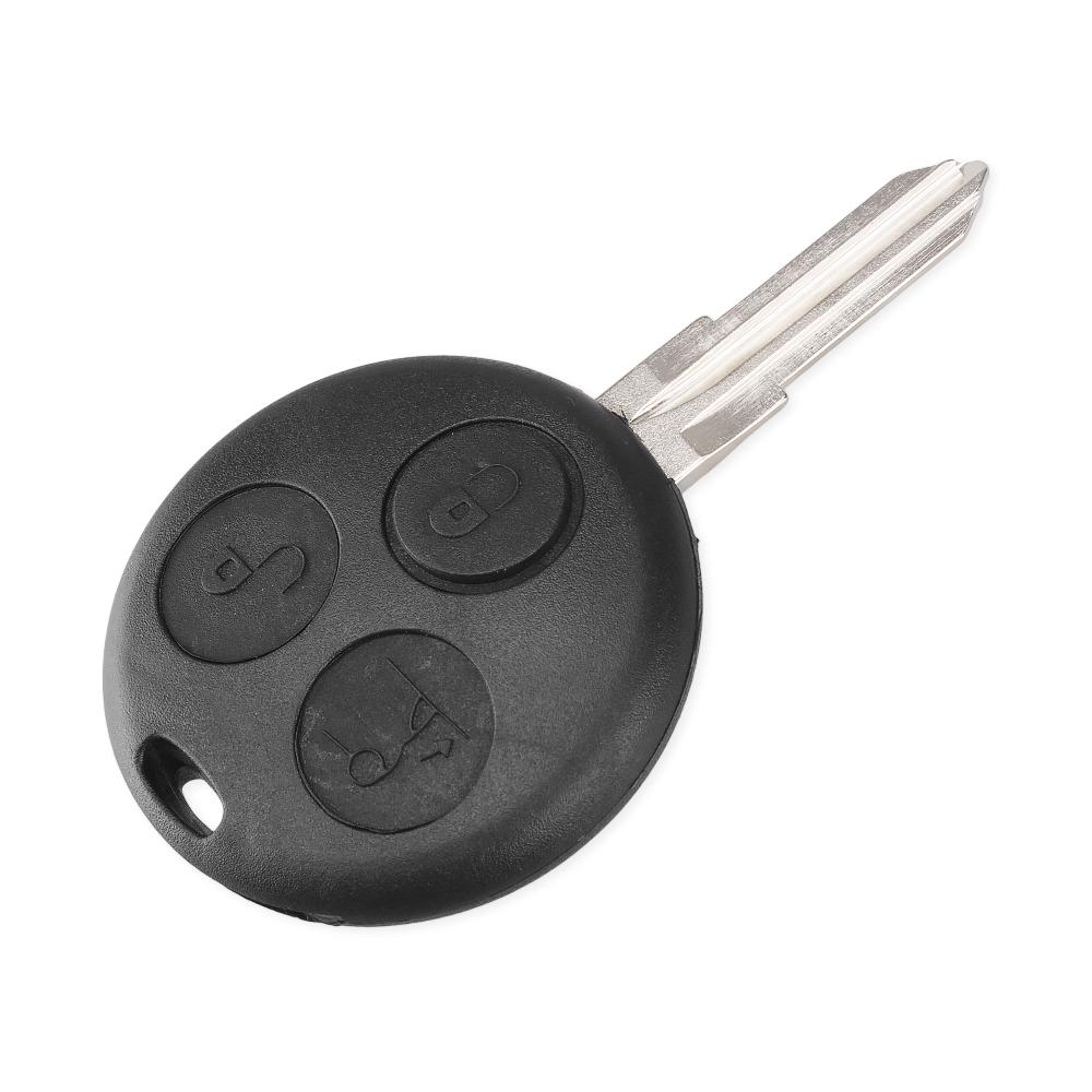 

Для SMART Fortwo 450 Forfour Roadster 3 кнопки Umcut Blank Blade Remote Key Shell Fob Car Case чорний