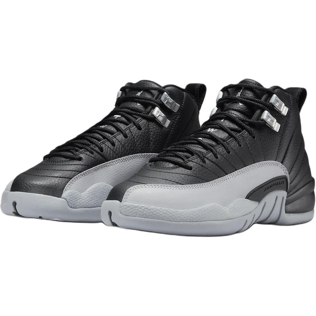 Air Jordan 12 Retro GS Barons Dětské tenisky Černá Vlčí šedá Bílá 153265-010