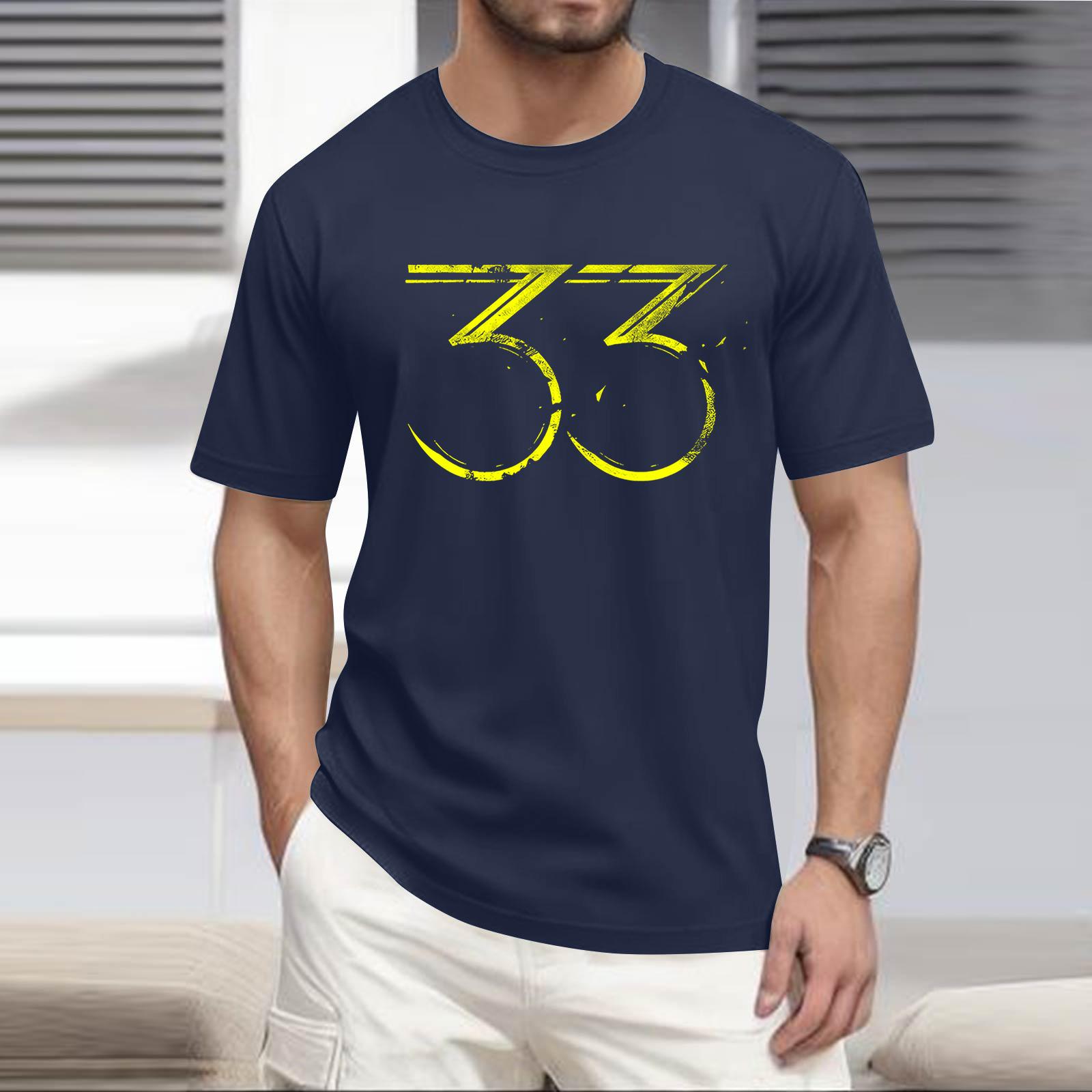 

Men s Short Sleeve T-Shirt Expedition 33 Graphic Print Lightweight Crew Neck Casual Fit Soft Fabric Comfortable Wear L тёмно-синий