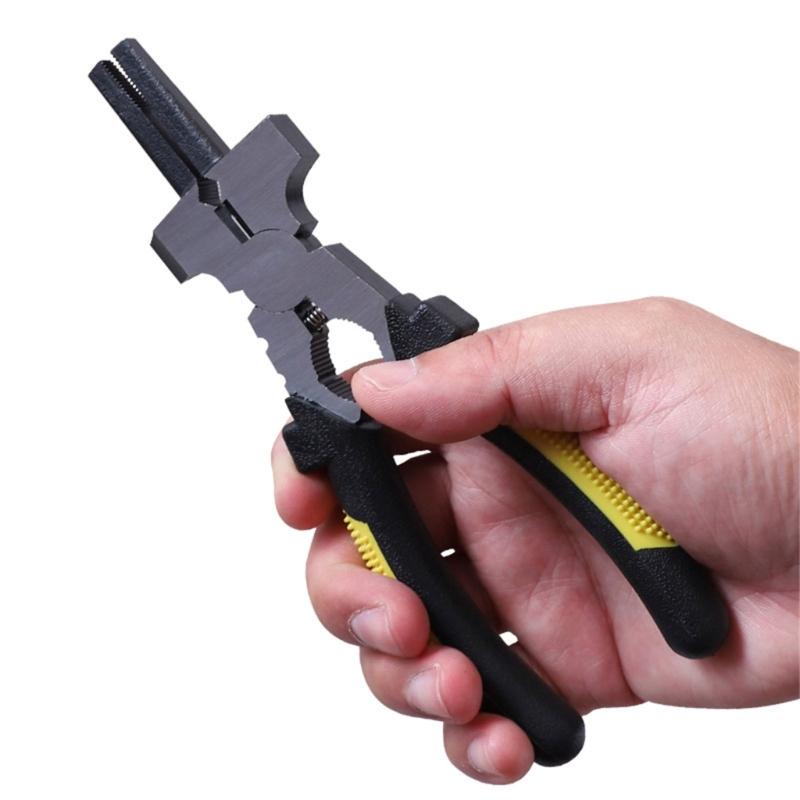 Professional MIG Welding Pliers 7'' Mulitfunctional Tool Steel for Scraping Spatter Gripping Drawing Wire Comfort Handle