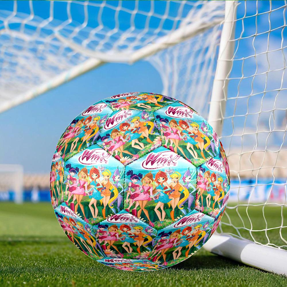 Wink Club Magical Friendship Size 5 Soccer Ball, Suitable for Training and Matches, High-Elasticity, Wear-Resistant Material Gift for Fan