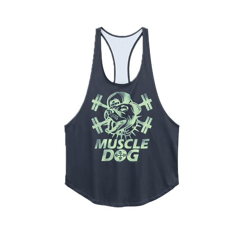 Muscle Dog Holographic Afterimage Men's Quick-Dry Training Tank Top