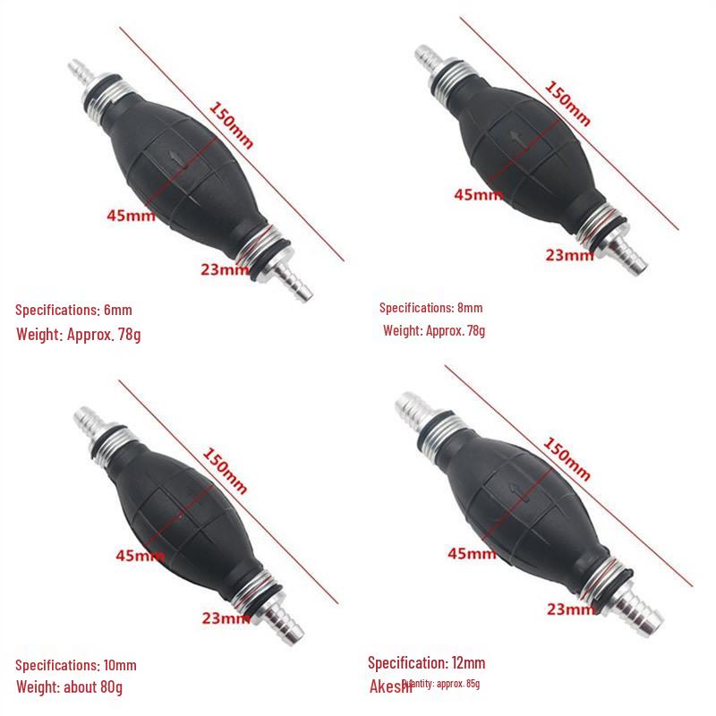 Cross-Border Automotive and Marine Hand Pump - Aluminum Alloy One-Way Valve, Hand-Operated Oil and Water Suction - Available in 6/8/10/12 Sizes.