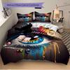 3pcs Rainbow Tears Bedding Set, Including 1 Quilt Cover and 2 Pillow Shams, Without Filling, Soft and Comfortable Home Bedroom Fabric
