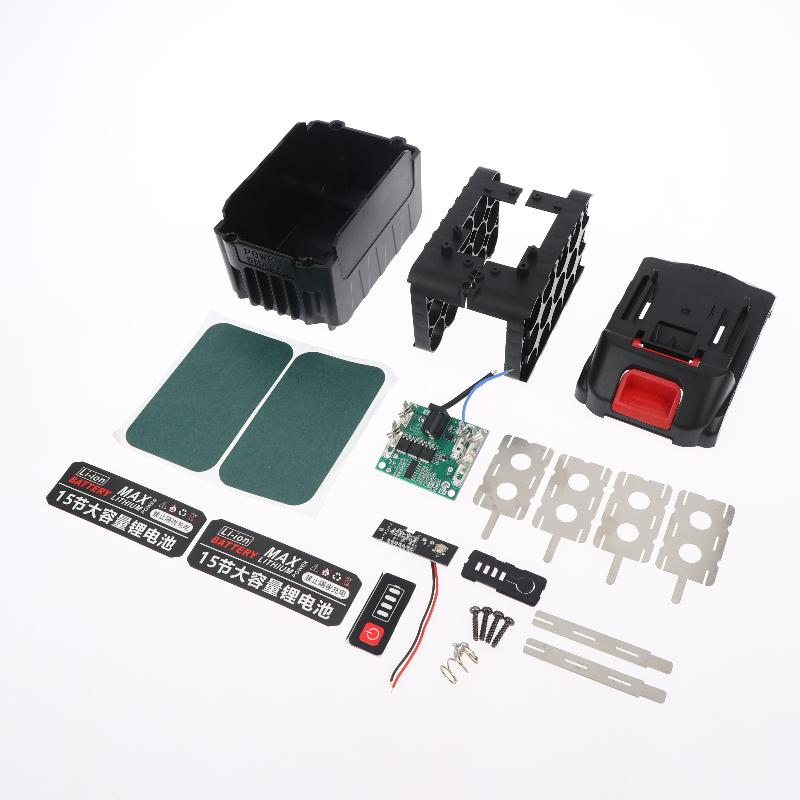 21V Lithium Battery Casing Circuit Protection Board with Sturdy Socket Easy Project Assembly for Rechargeable Tools