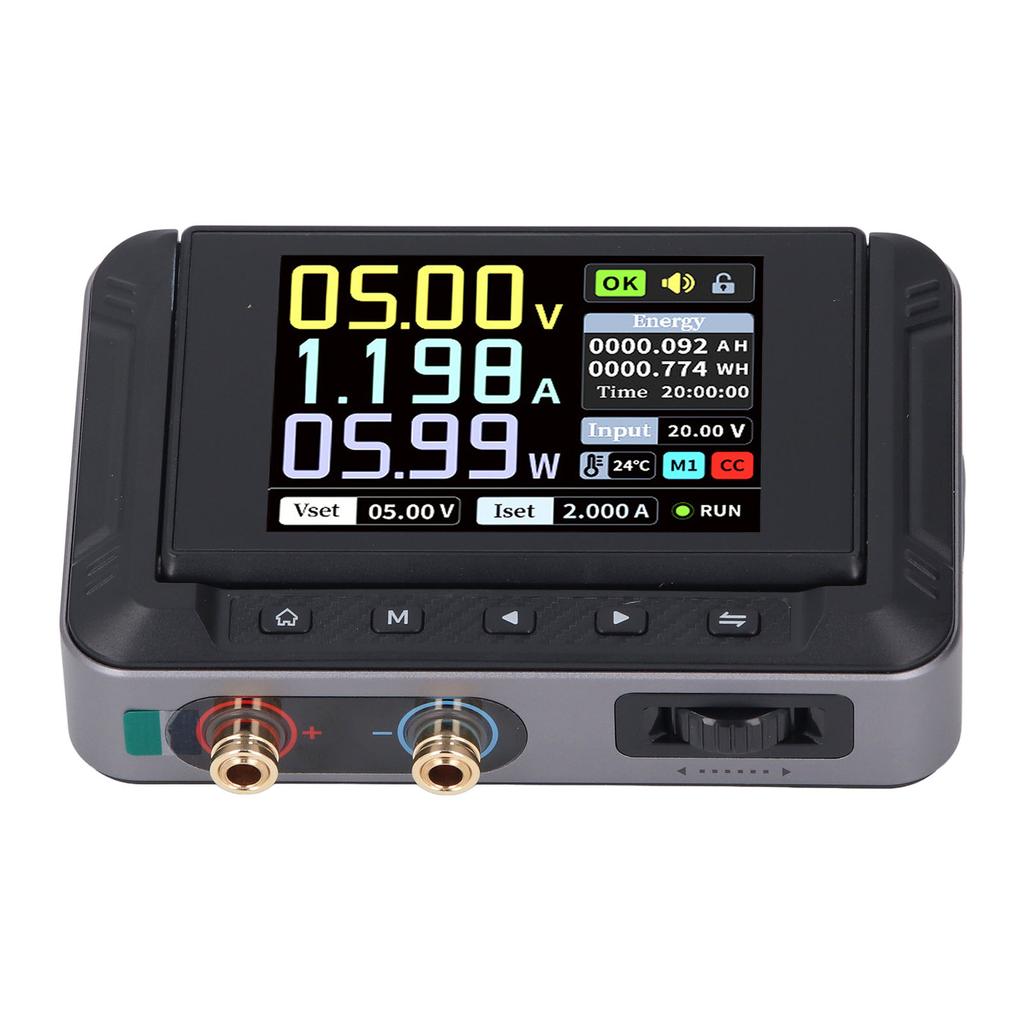 Portable DC Power Supply 030V 05A 0150W Output 2.8 Inch IPS Screen Mini Adjustable Switching DC