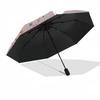 1PC Floral Deer Umbrella-8-Rib Reinforced, Automatic Open, Lightweight & Durable, Fashion Accessory for Outdoor, Beach L0337