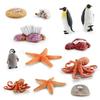 Realistic Ocean Animal Growth Cycle Model Set Featuring Octopus Penguin And Starfish