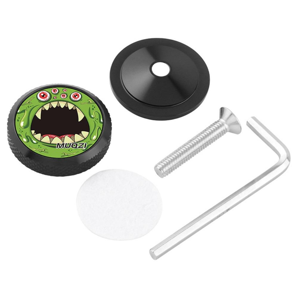 1 Set Halloween Style Bicycle Stem Cap Waterproof with Screws&Hexagonal Wrench Bike Bowl Sealed Cap Aluminum Alloy Durable