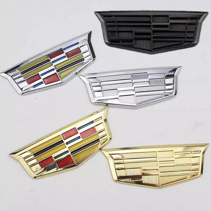 6.3cm/9.2cm Alloy Car Window C-Pillar Badge Sticker Rear Trunk Emblem for Cadillac SRX BLS CT4 Escalade XT5 ATSL XTS Deville DTS