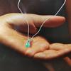 Silver Necklace with Natural Emerald 0.718ct (2126546)
