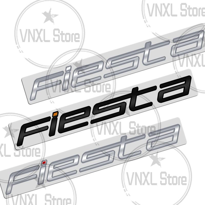 Car-Styling For Ford Fiesta Letter 3D Metal Stickers 3M Adhesive Backing Car Trunk Body Emblem Auto Lettering Decals Accessories