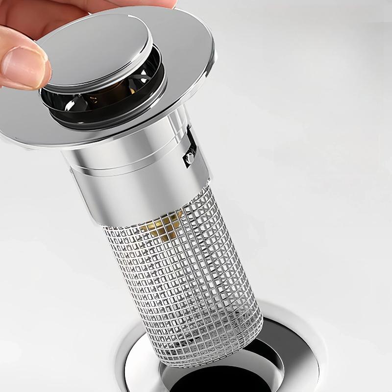 2Pack Universal Bathroom Sink Drain Stoppers Pop-Up Sink Strainer To Prevent Insects And Clogs Pop-Up Filter With Odor Protection Bathroom Accessories